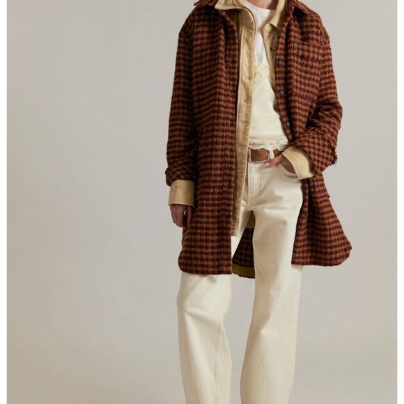 Free People Get Around Houndstooth Shirt Jacket - Picture 1 of 6